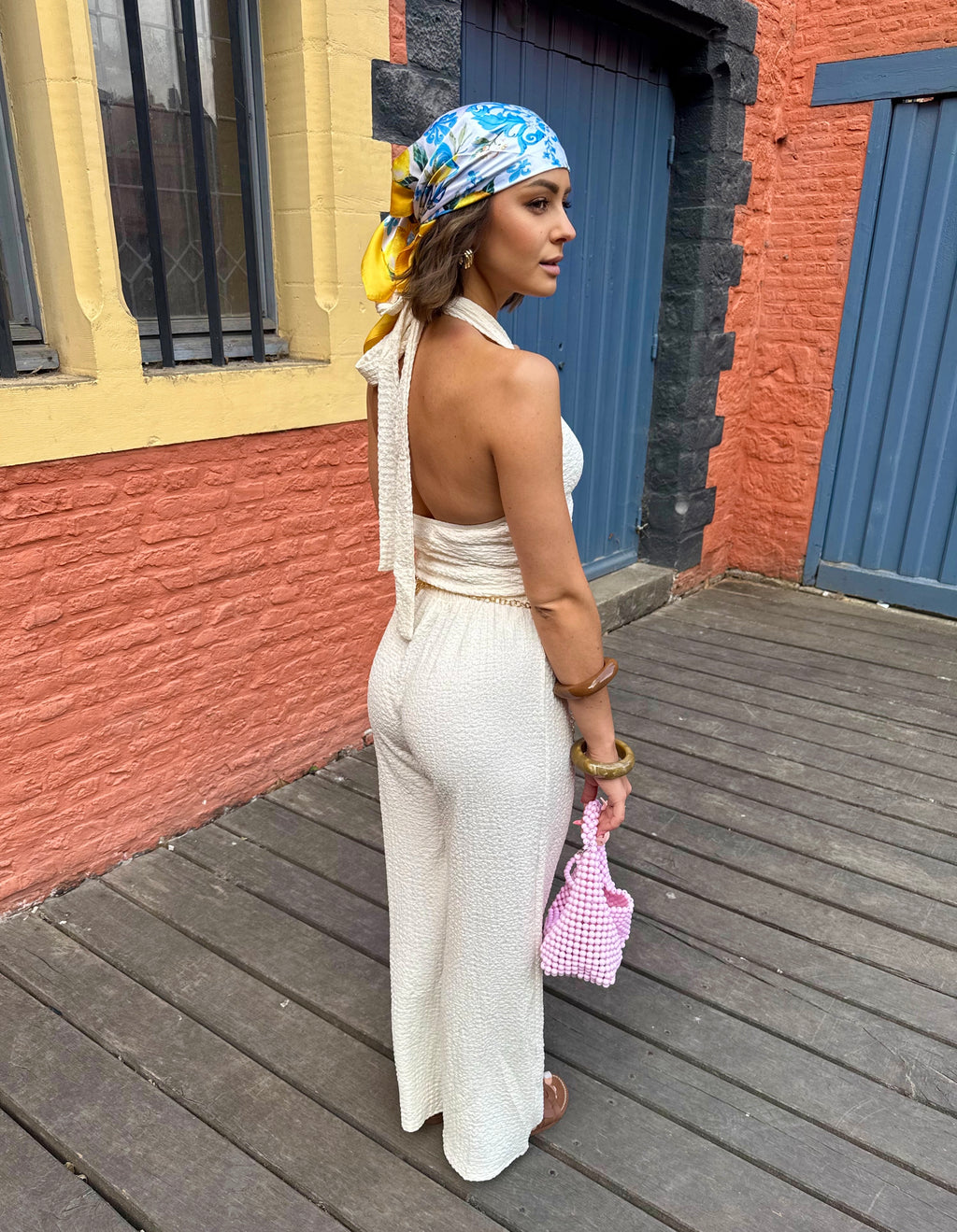 FOULARD SATIN CITRONNÉ