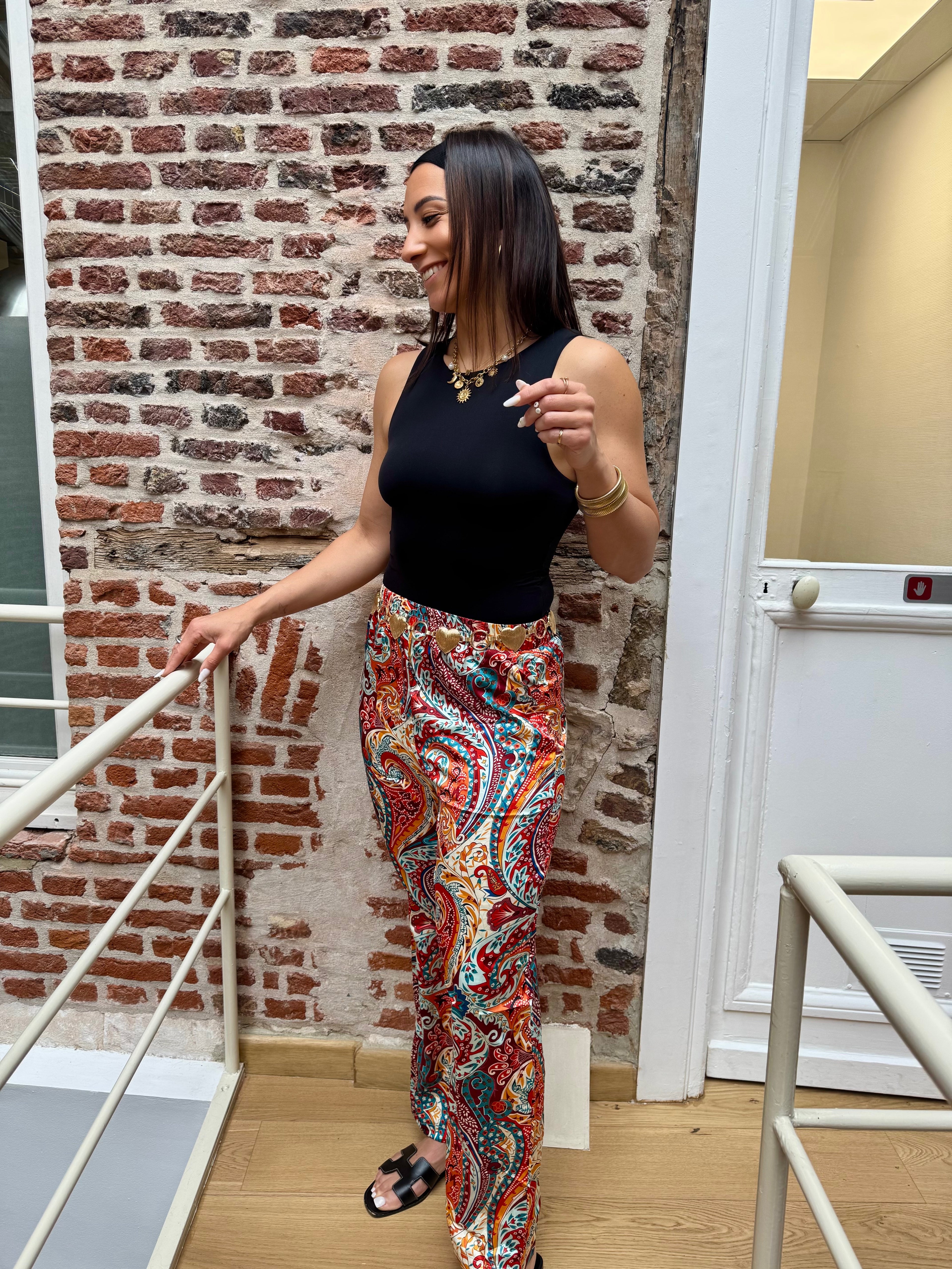 PANTALON SUNPRINT SATINÉ
